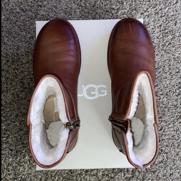 UGG Brown Leather Boots - Picture 5 of 12